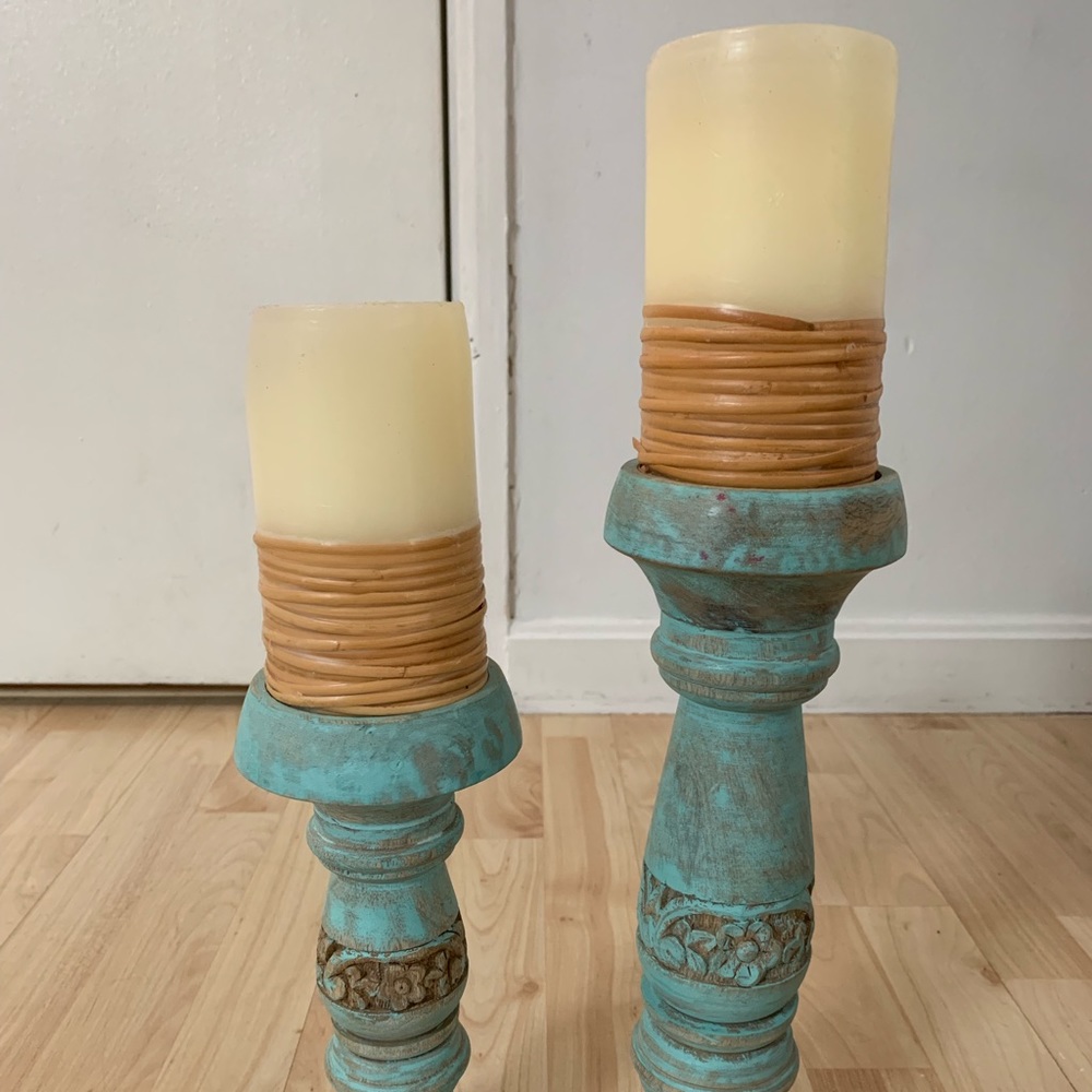 Vintage candle holder set